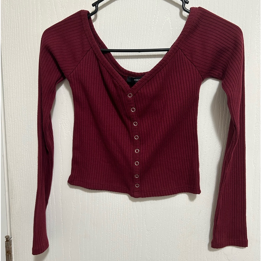 Red crop top